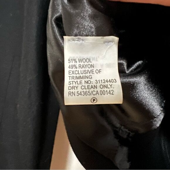 Peter Nygård Embellished Black Wool-Blend Beaded Open Front Jacket - Size‎ 10 - Picture 7 of 7